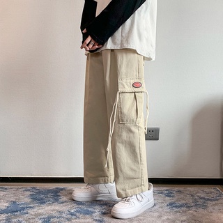 Quần ống suông vải mỏng lưng vừa họa tiết chữ size S-3XL dành cho nam