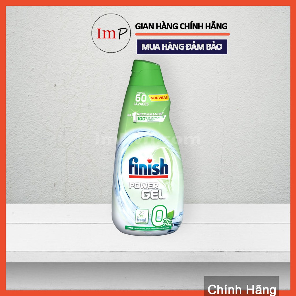 Combo Gel rửa bát Finish Eco 0% và nước làm bóng Finish Eco 0% (Bộ Gel rửa bát hữu cơ)