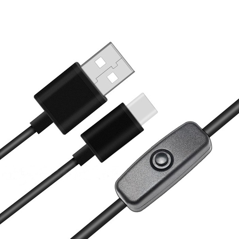 Dây Cáp Nguồn 4b 5v 3a Usb Type-C Có Công Tắc Tiện Dụng