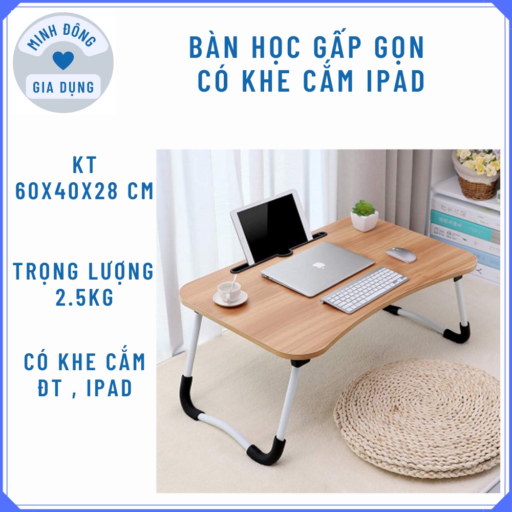 Bàn làm việc , học gấp gọn thông minh có khe cắm IPAD điện thoại