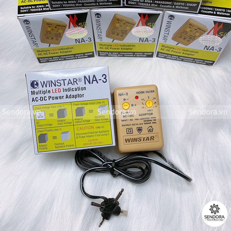 Sạc đa năng cho mọi loại máy phun xăm Winstar NA-3 (Adapter)