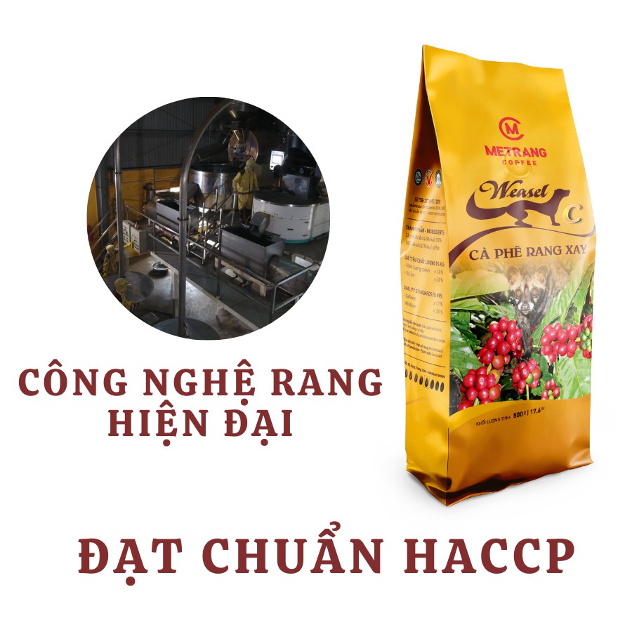 Cà phê Mê Trang Chồn rang xay (C) - Túi bột 500g