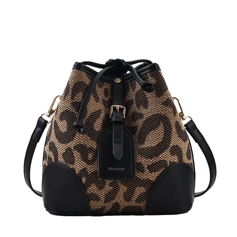 Túi đeo chéo IELGY kiểu xô họa tiết da báo thời trang cao cấp dành cho nữ