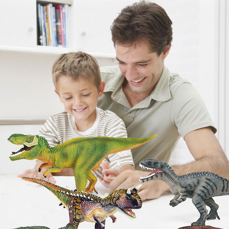 Mô phỏng kỷ Jura cho trẻ em Đồ chơi khủng long lớn cao su mềm rồng bạo chúa lông vũ vua trang trí hình động vật