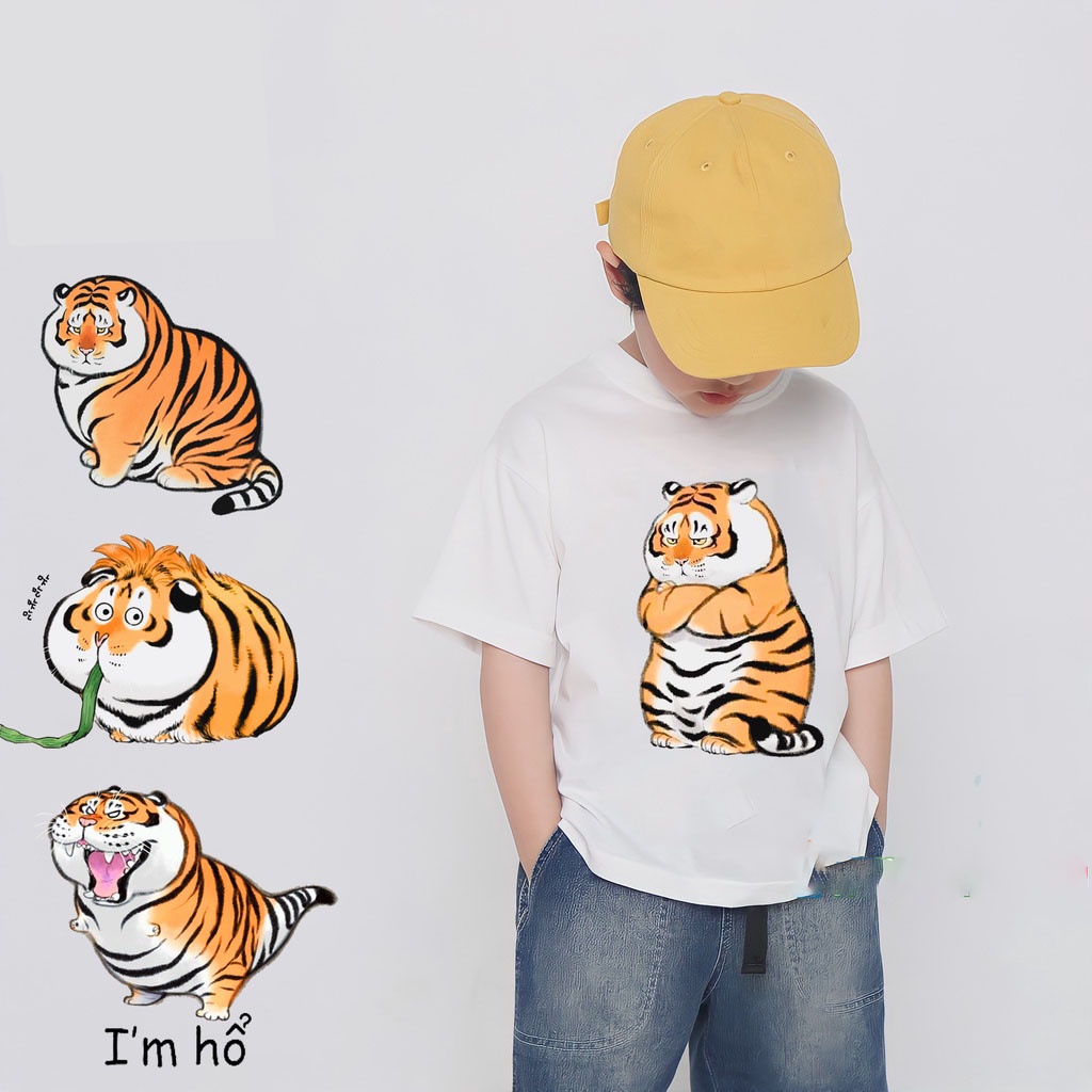 4 Mẫu áo thun in hình tiểu hổ nghệ thuật hình in chìm mẫu đẹp