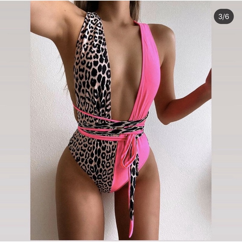 [BKN421] &lt;ÂU&gt; BODYSUIT MIX DA THÚ ĐEN/CAM/XANH NEON/HỒNG
