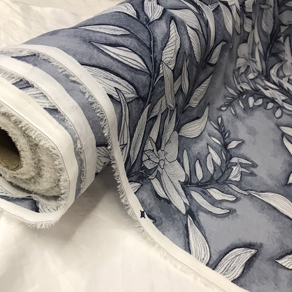 Vải Voan Chiffon Lá Xám khổ khoảng 1m5 - Mỏng Rũ, Giãn Nhẹ, Phải Lót - Áo Dài, Đầm, Thiết Kế