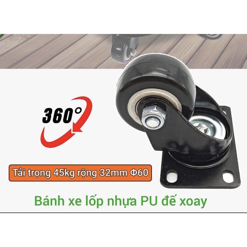 Bánh xe đẩy hàng đường kính 50mm, tải trọng 150kg siêu bền