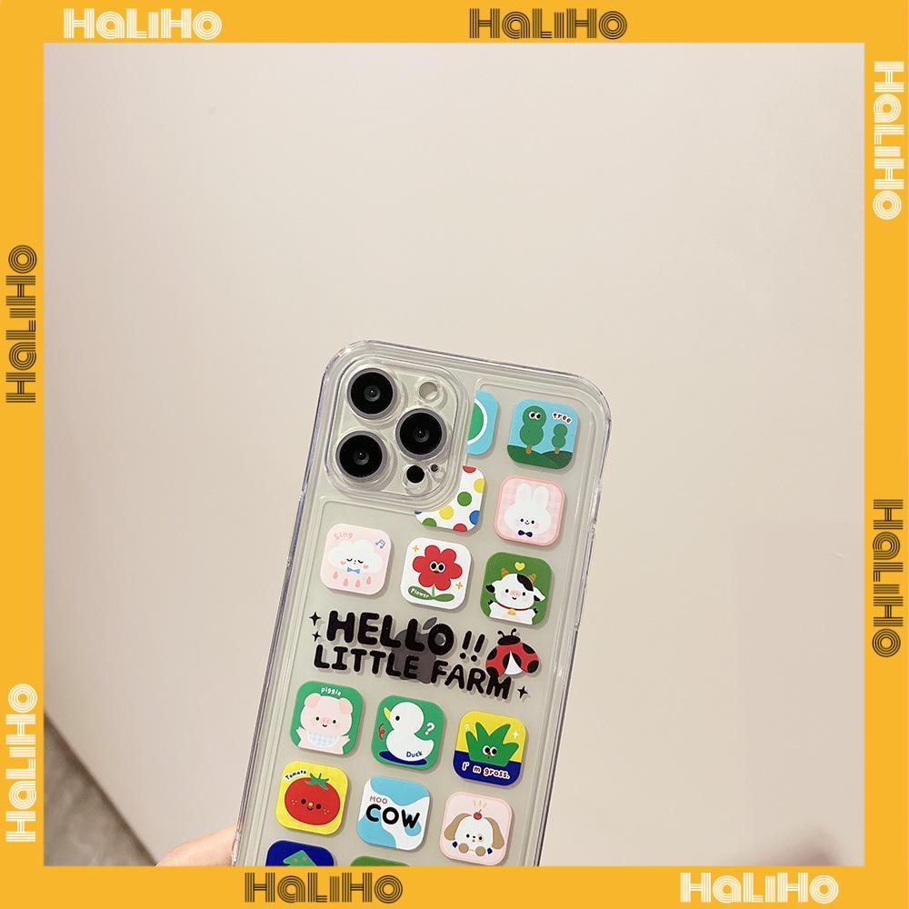 iPhone Case Silicone Soft Case TPU Clear Case Square Edge Camera Full Coverage Protection Shockproof Cartoon Cute For iPhone 13 Pro Max iPhone 12 Pro Max iPhone 11 iPhone 7 Plus