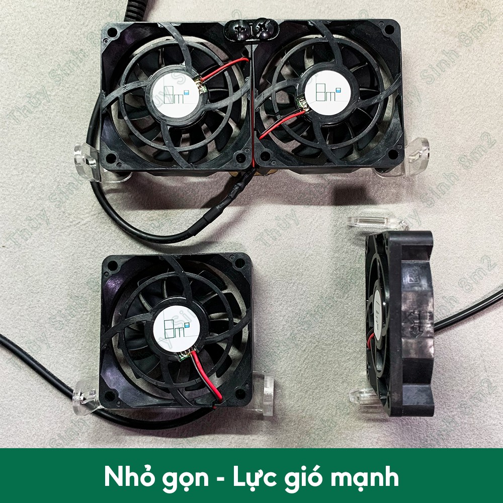 Quạt Mini Siêu Bão Làm Mát Hồ Cá Tép Thủy Sinh - Nhỏ gọn, thiết kế đẹp, lực gió mạnh, giá tốt - 8m2