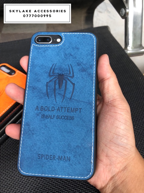 Ốp iPhone Spider Man da Pu các loại iPhone