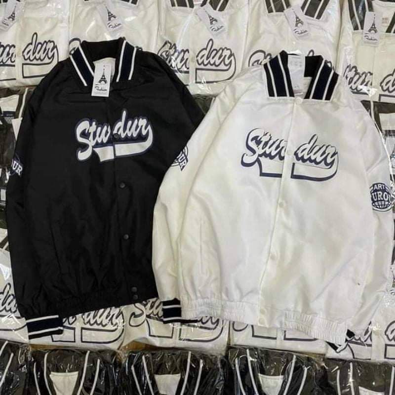 Áo Khoác Bomber Chất Gió Sturdur 2 Lớp Bo Viền Đẹp, Form Unisex Nam Nữ Siêu Đẹp (ảnh thật)