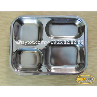 KHAY CƠM INOX 4 NGĂN KC4002