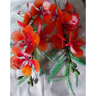 3 cành hoa phượng bằng vải voan bền đẹp