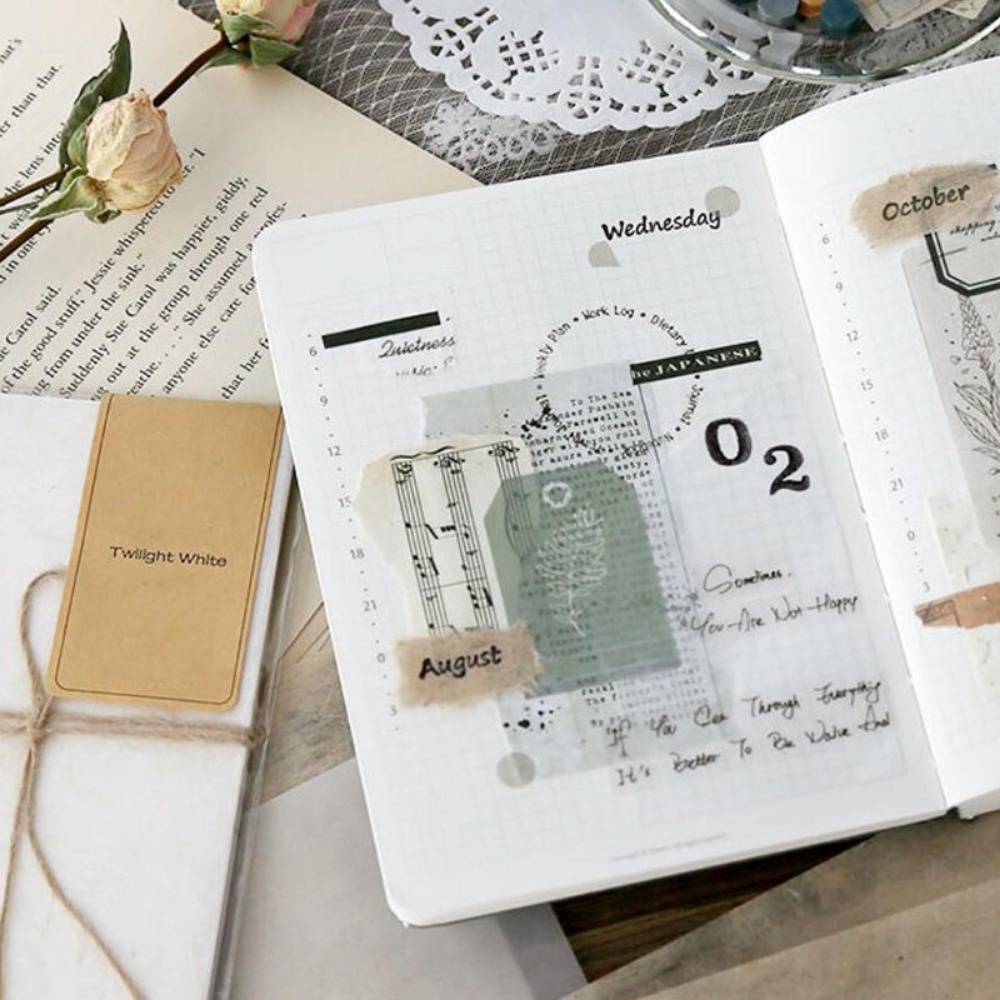 Bộ 30 tấm giấy ghi thông điệp trang trí sổ Bullet Journal, nhật ký Taro Stationery
