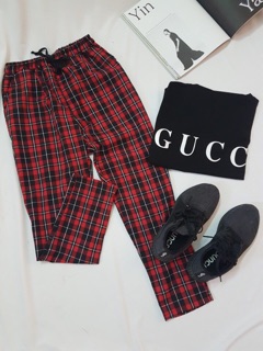Quần baggy caro