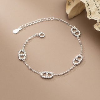 Lắc tay Dior bạc H.A.S