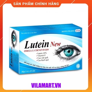 Viên uống sáng mắt Lutein New Omega 3 giảm khô mắt, mờ mắt, mỏi mắt - Hộp 30 viên