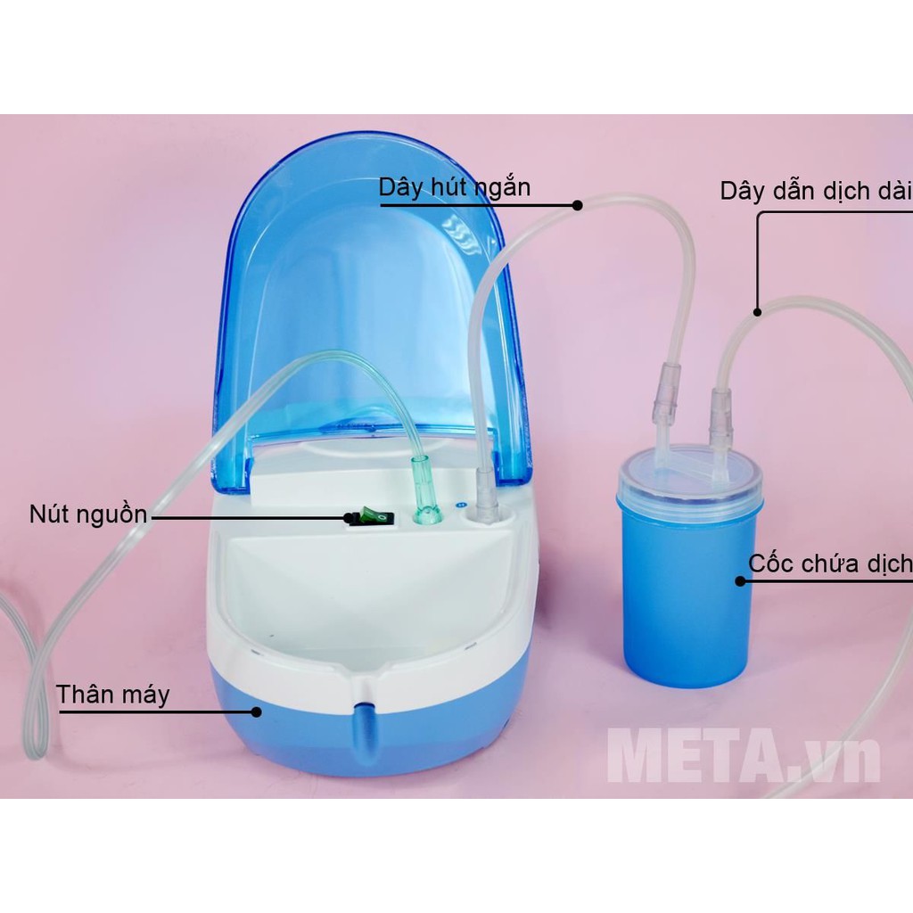 Máy Xông khí dung, hút dịch mũi họng cho bé hiệu Dotha Hibaby mã DT006. Hàng chính hãng bảo hành 5 năm [Hibaby Plus]