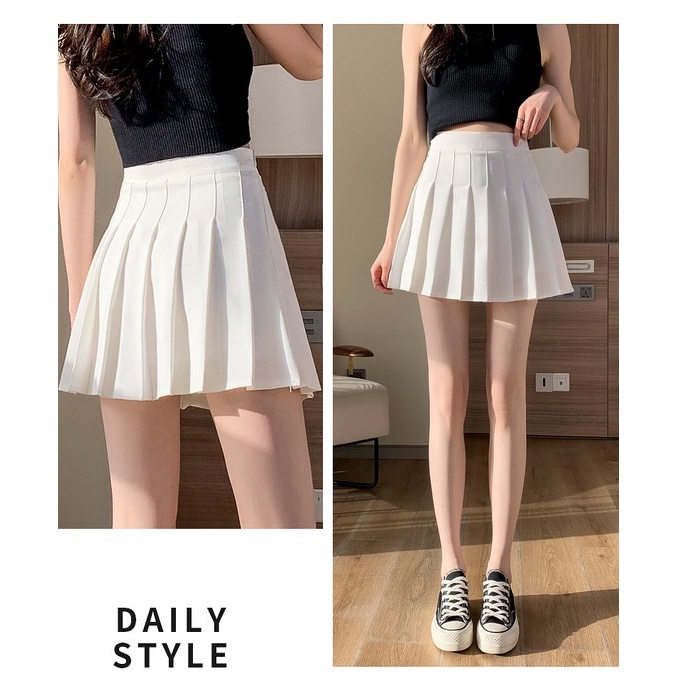 【Hana and Alice】Chân Váy Ngắn Xếp Ly Thời Trang Xinh Xắn Cho Nữ