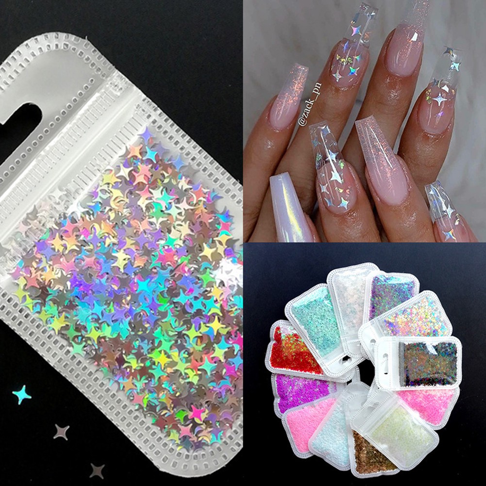 [Hàng mới về] Sequin lấp lánh đính móng trang trí 3D nghệ thuật