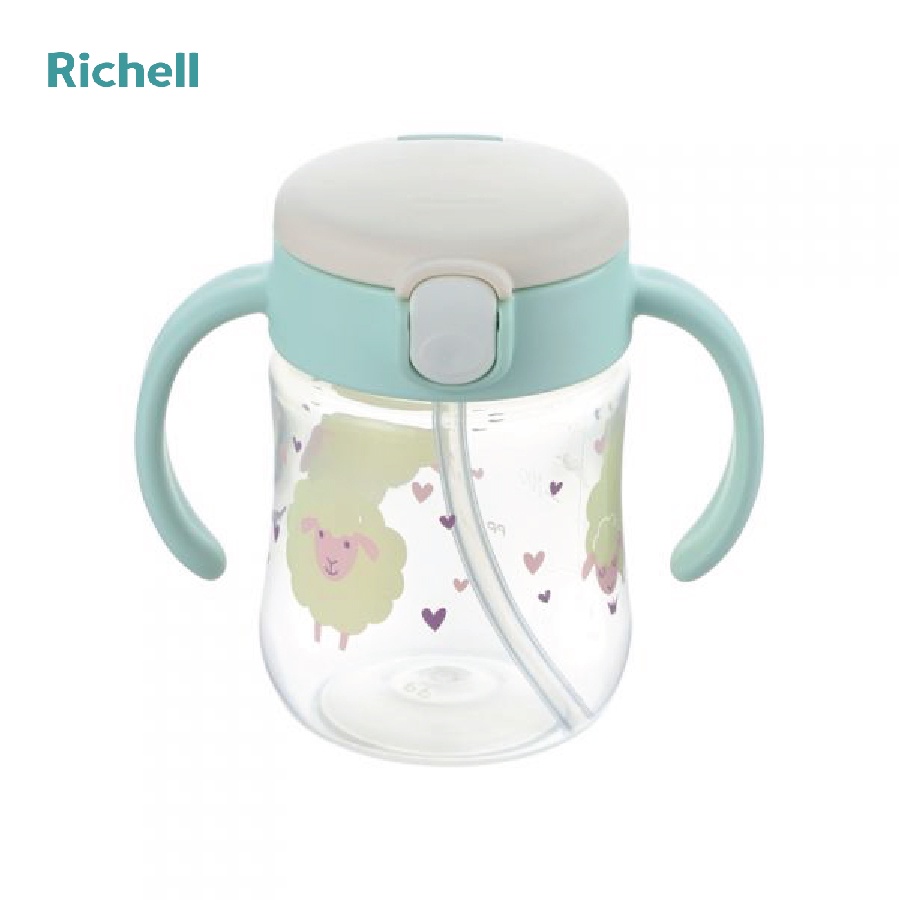 Cốc ống hút Mugood Richell chống đổ