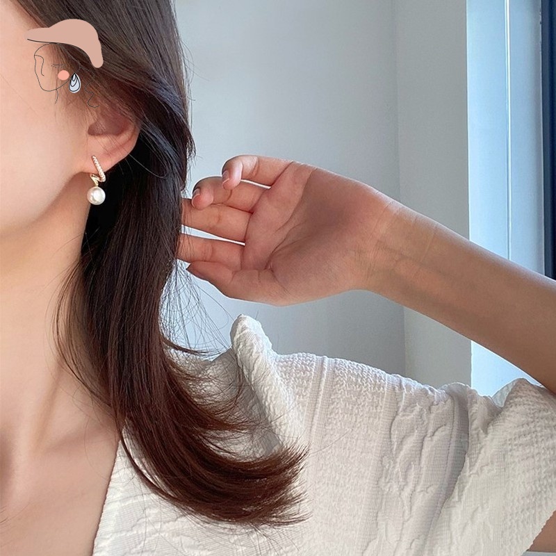 Bông Tai Mạ Bạc 925 Kiểu Dáng Đơn Giản Thời Trang Dành Cho Nữ