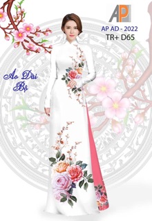 Vải áo dài hoa mẫu đơn