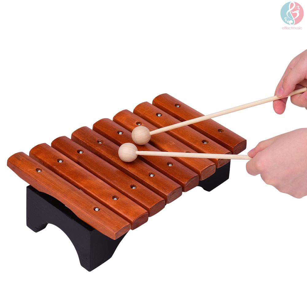 Đàn Phiến Gỗ 8 Nốt Xylophone Kèm 2 Cây Gõ Bằng Gỗ Cho Bé