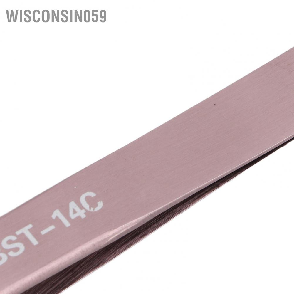 Wisconsin059 Stainless Tweezers Colored Point Head Wear Acid Resistant Industrial For PCB Semiconductors laboratory