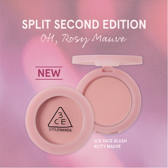 Phấn Má Hồng 3CE Face Blush Full Of Charm - Rose Beige- Peach Flash- Soft Salmon