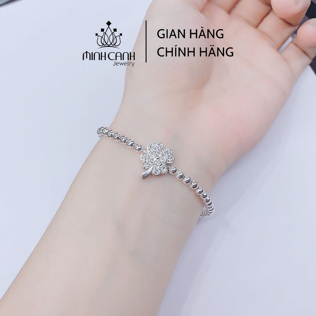 Lắc Tay Bi Bạc Mix Cỏ 4 Lá May Mắn - Minh Canh Jewelry