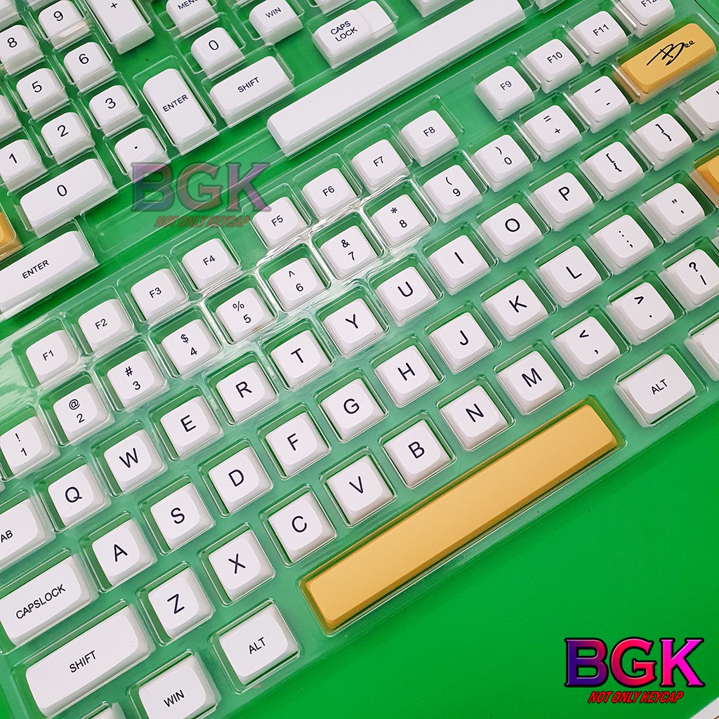 Bộ Keycap XDA PBT 137 Phím Honey Bee Chú ong mật Cực Đẹp in Dye-Sub Font chữ to ( hỗ trợ layout 61 64 87 104 108 Phím )