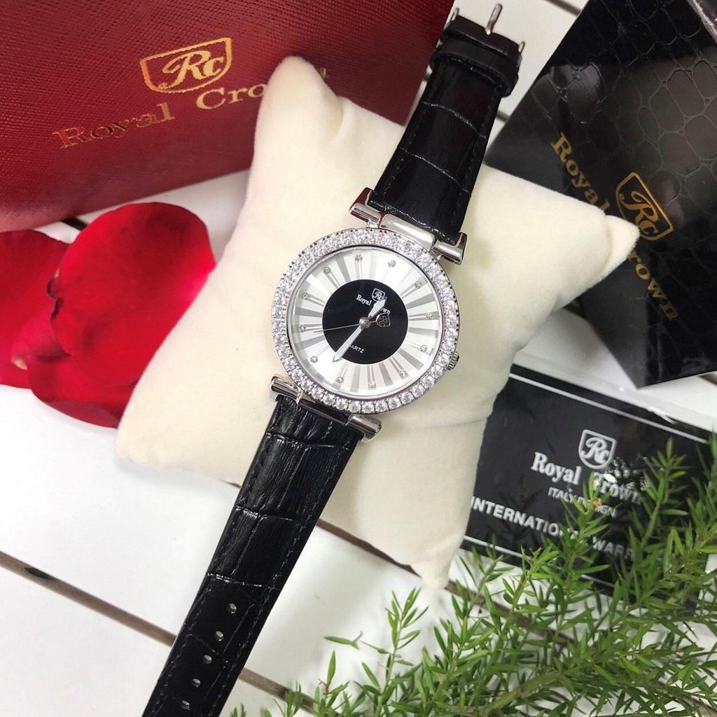Đồng Hồ Nữ Chính Hãng Dây Da Royal Crown 4611 Chống Nước Chống Xước | BigBuy360 - bigbuy360.vn