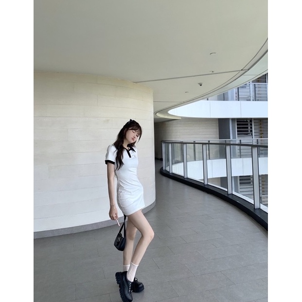 [Jamela] Váy POLO thêu hoạ tiết Dáng Ôm Body phối viền cao cấp | BigBuy360 - bigbuy360.vn