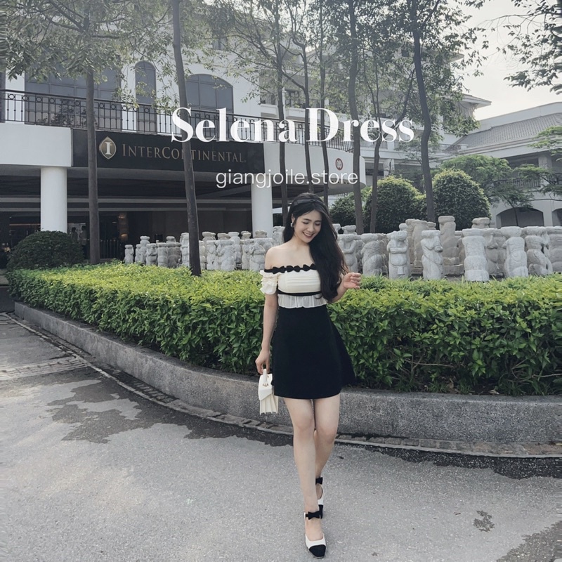 Đầm trễ vai bèo form A Selena - Giangjoile.Store