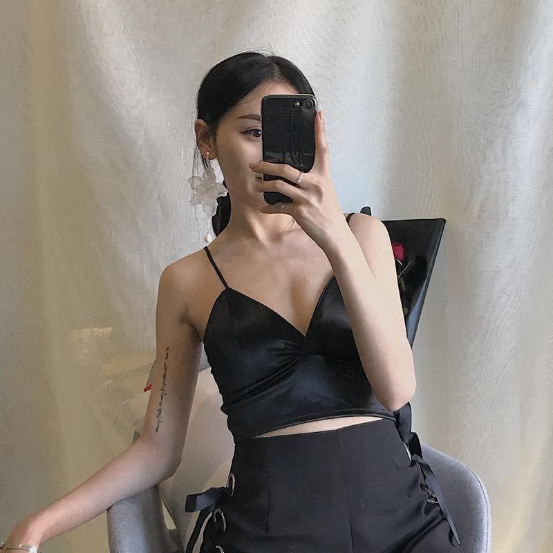 Áo lót bralette satin dáng dài F3-04