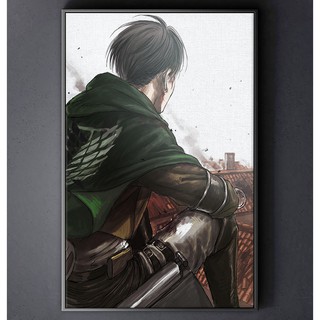 TRANH CANVAS ANIME ATTACK ON TITAN  treo tường in theo yêu cầu - LEVI