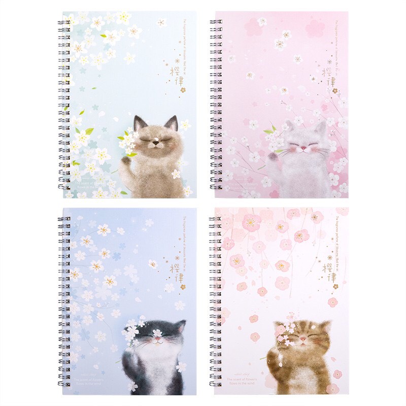 Sổ tay lò xo mini A5 Deli 60 trang - cute - sổ lò xo a5 dễ thương dành cho học sinh – giao ngẫu nhiên - MIYABI STORE