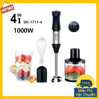 Máy Xay Sinh Tố Cầm Tay Sokany 4in1, Xay sinh tố, đánh trứng, xay thịt cá