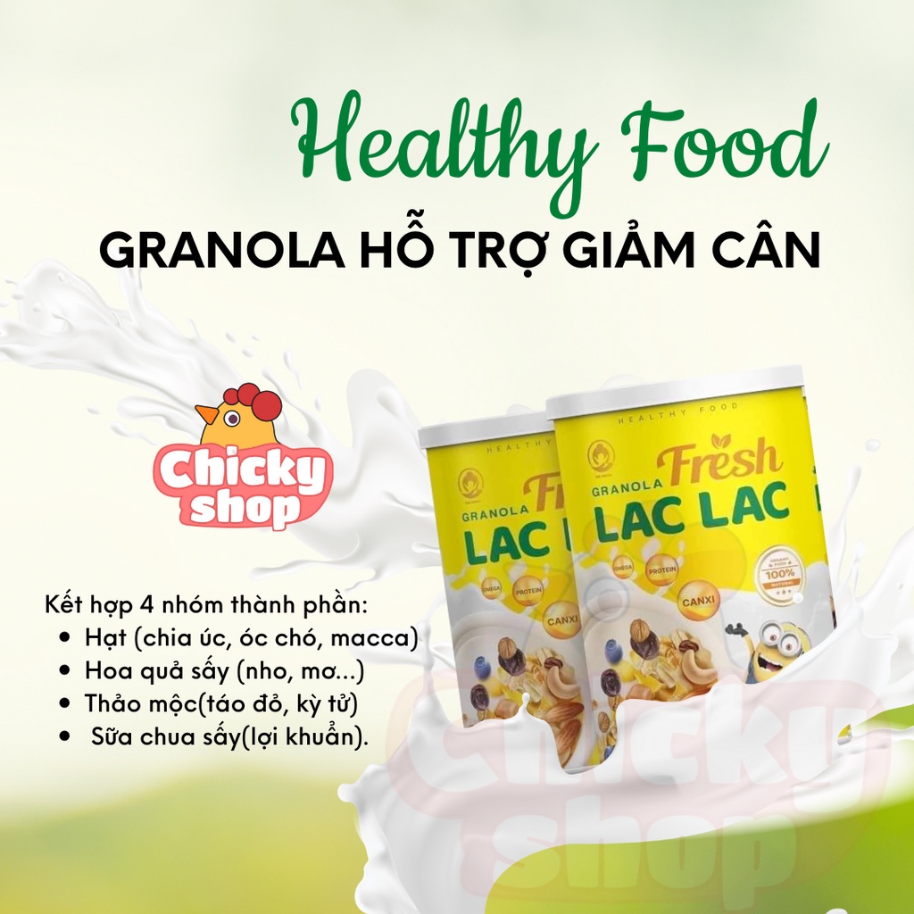Ngũ cốc hạt granola tươi Lạc Lạc 650g Dr. Maya bổ sung dinh dưỡng thiết yếu