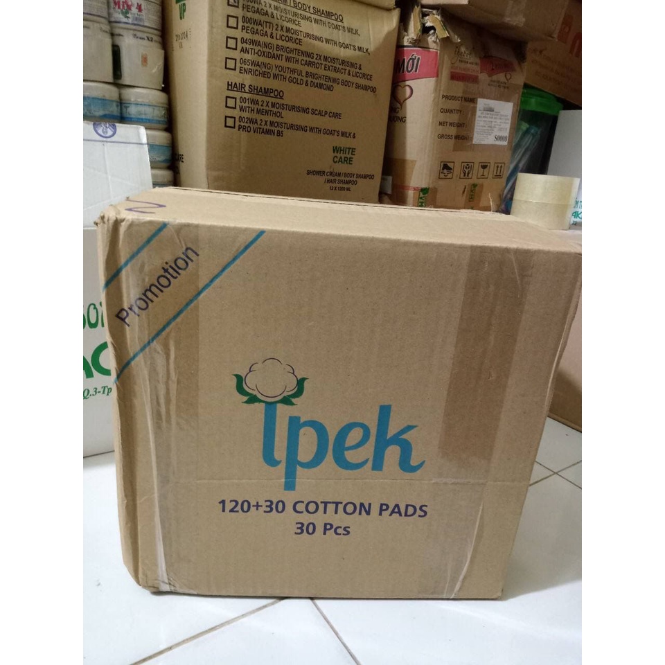 Gòn tẩy trang ipek 120m tặng 30m