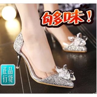 Giày đá cao gót công chúa lấp lánh bling bling