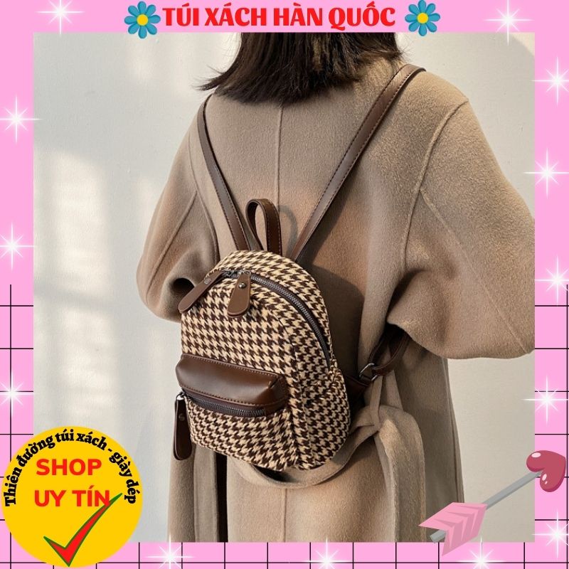Balo Nữ Thời Trang Họa Tiết Kẻ Pha Dạ Phong Cách Hàn Quốc Đẹp TXHQ 93