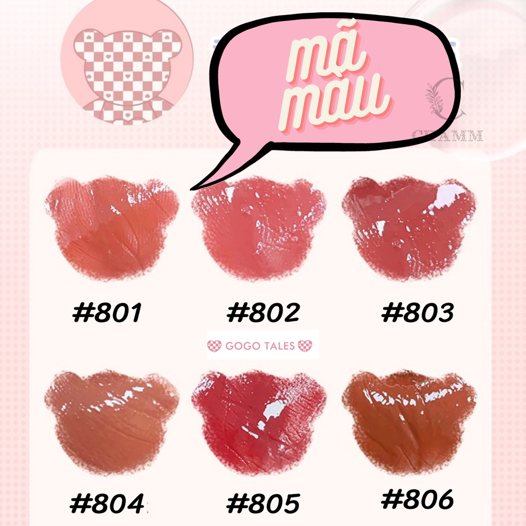 Son dưỡng môi Gogo Tales có màu chính hãng Son bóng nội địa trung Chamm son thỏi lì GT381 bền màu mịn môi