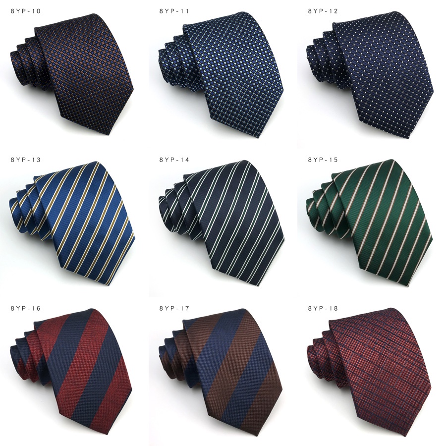 Cà Vạt 8CM Họa Tiết Sọc Thời Trang Lịch Lãm Cho Nam