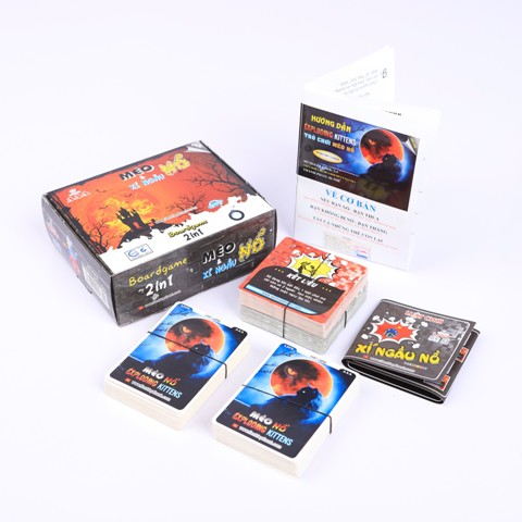 Bộ Bài Mèo Bùm Xúc Xắc Nổ 2  trong 1 [ HCM-GIÁ SỈ ]   Boardgame chất lượng cao,lá bài đẹp,có hướng dẫn,chơi cực vui.