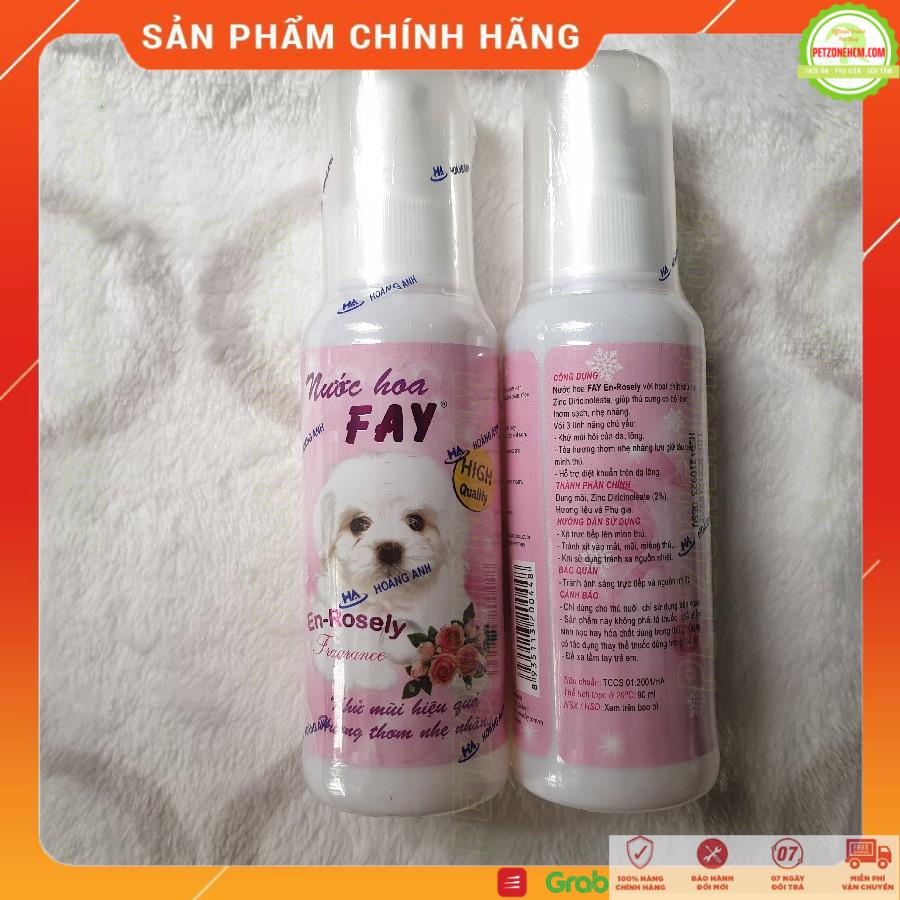 Nước hoa cho chó mèo Fay  FREESHIP  bộ đôi  Fay En-rosely chai 90ml và Fay CoolCherry 100ml