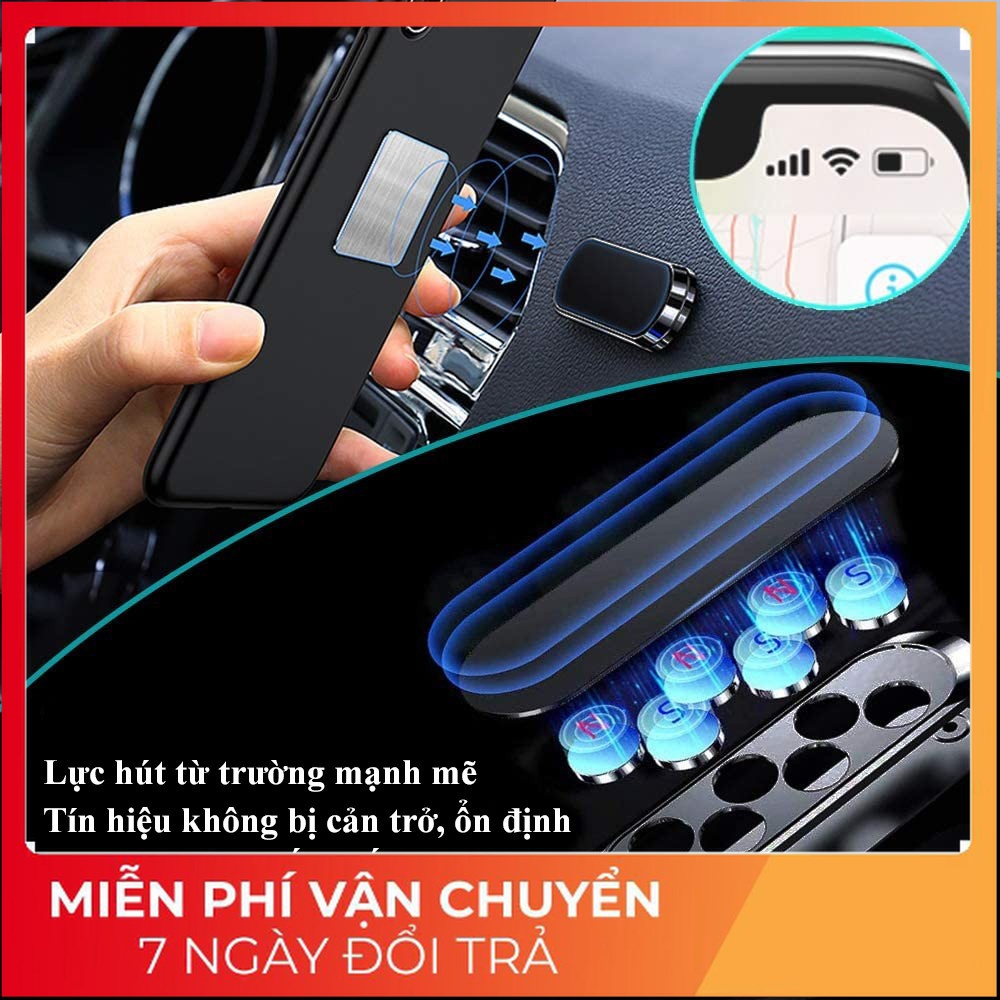 Giá Đỡ Điện Thoại Trên Ô Tô - Kẹp Điện Thoại Ô Tô, Xe Máy Hít Nam Châm