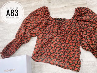 Bigsize Áo hoa nhí đỏ A83